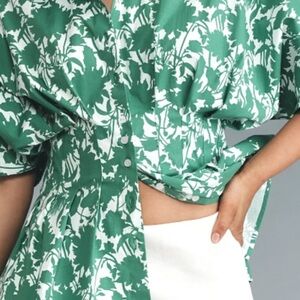 NWT Anthropologie Tobie short sleeve blouse by Exquise size M